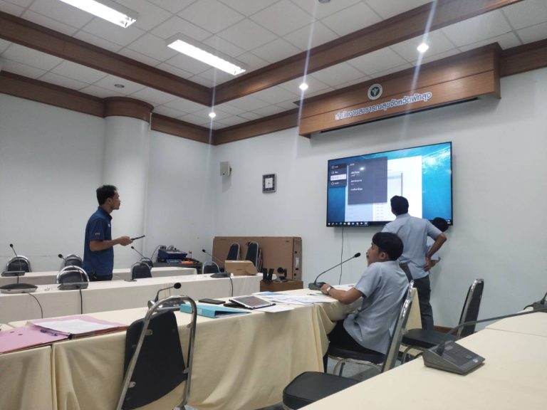 ติดตั้งจอ 86 นิ้วและระบบประชุมทางไกล สำนักงานสาธารณสุขจังหวัดพัทลุง ภาพที่ 3
